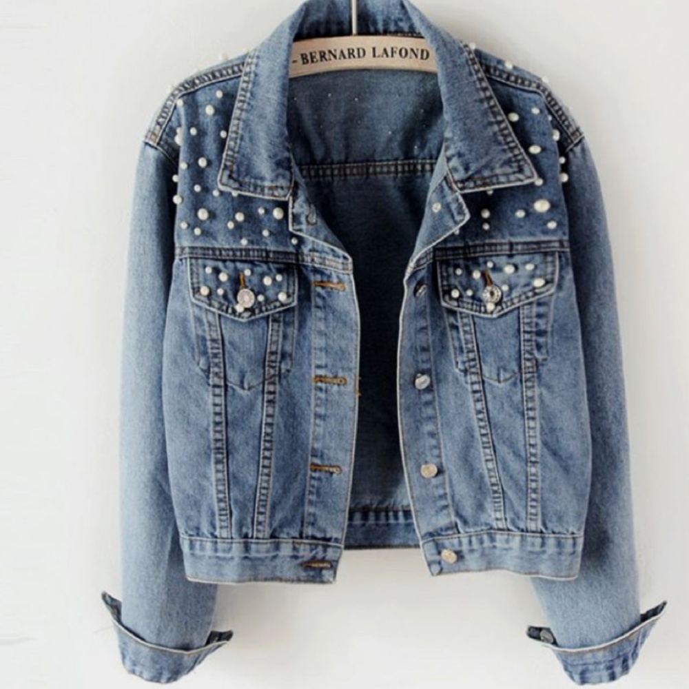Beadded denim Jacket